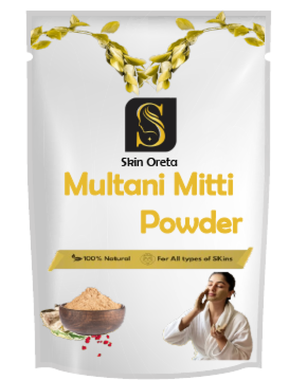Pure Multani Mitti Powder in eco-friendly packaging – natural clay for face masks, acne treatment, and hair care